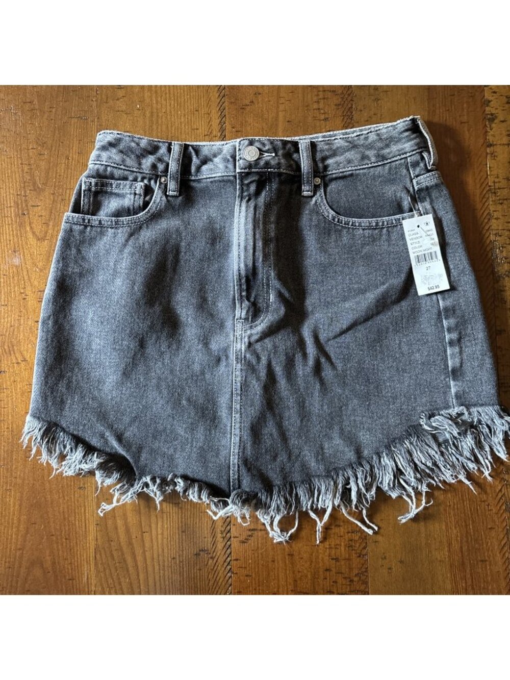 PACSUN Gray Denim Skirt Size 27 NWT Mini Skirt Festival